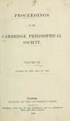 PROCEEDINGS OF THE CAMBRIDGE PHILOSOPHICAL SOCIETY