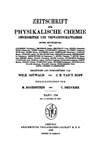 ZEITSCHRIFT FUR PHYSIKALISCHE CHEMIE-STOCHIOMETRIE UND VERWANDTSCHAFTSLEHRE